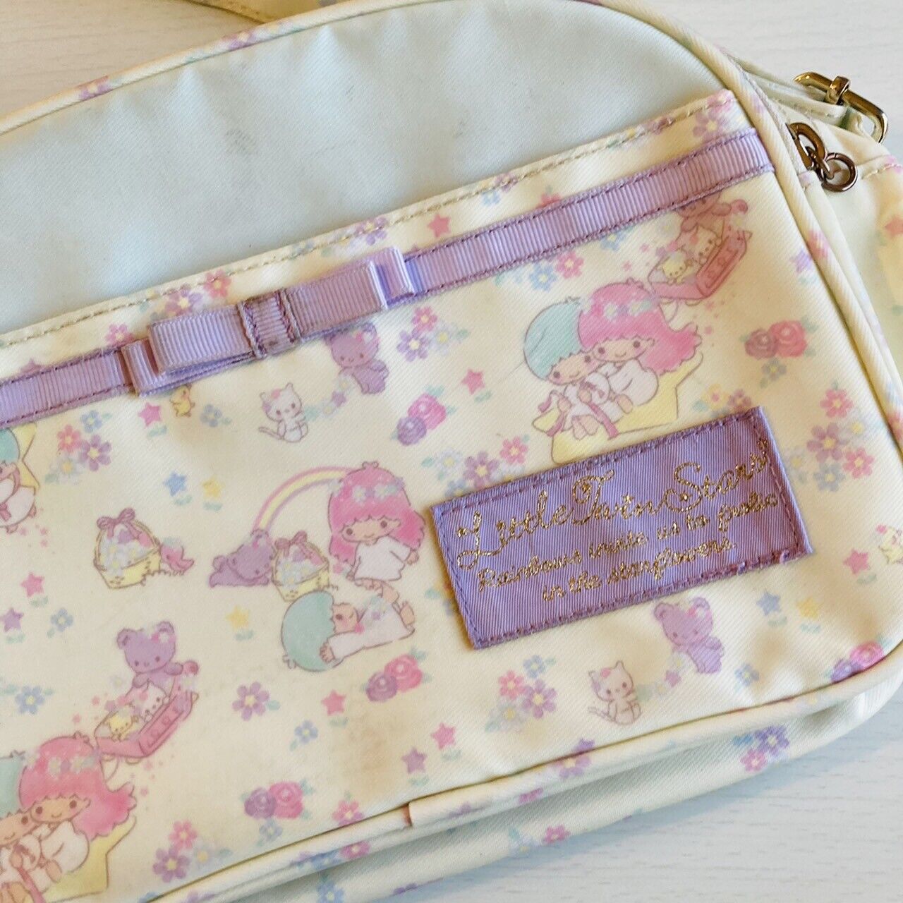 Sanrio Little Twin Stars Shoulder Bag Kiki Lala Floral Pattern Character Kawaii