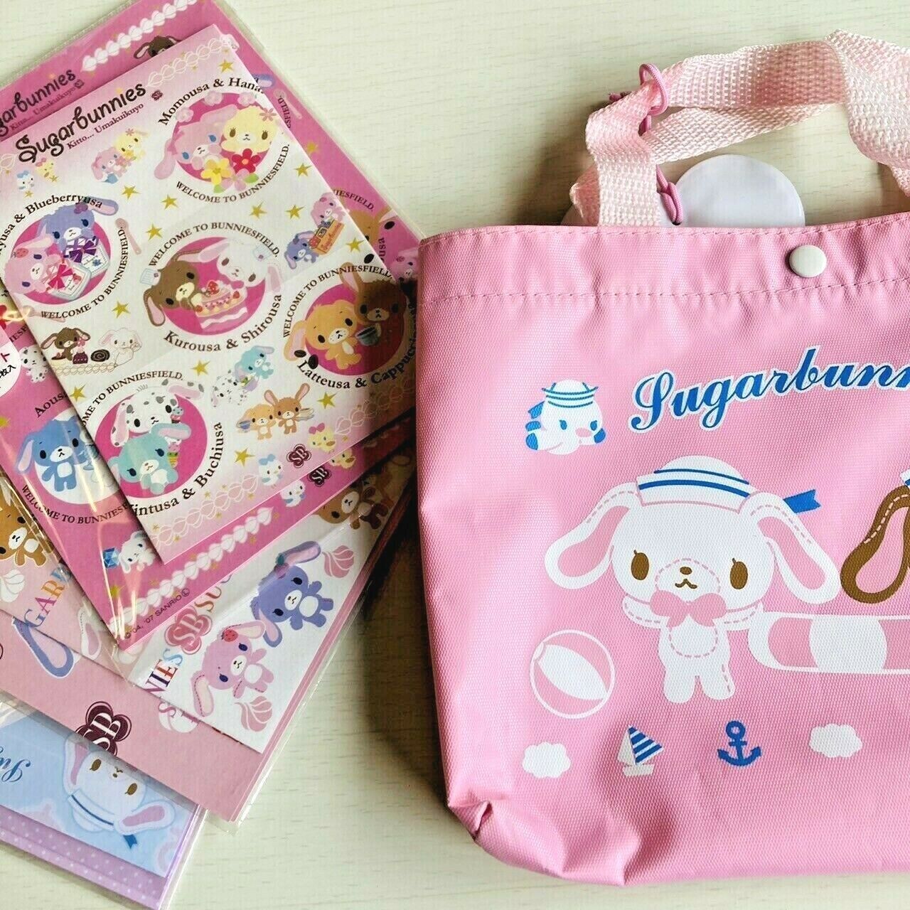 Sanrio Sugar Bunnies Bag 3 Letter Writing Sets Envelopes Pink Kawaii Character