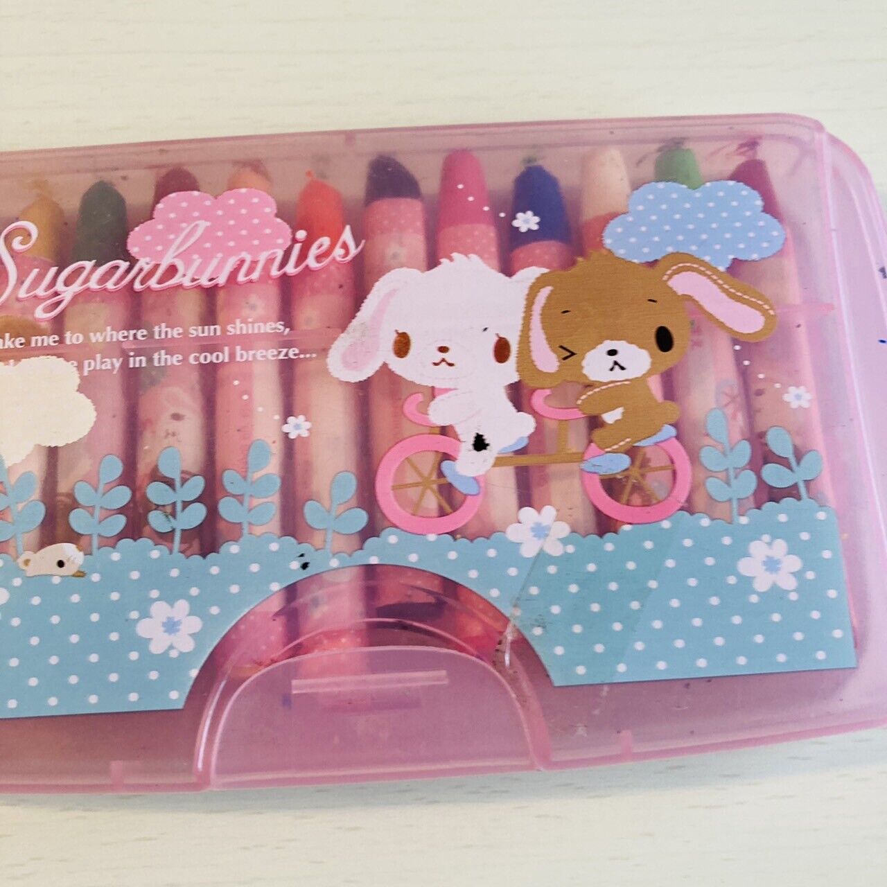 Sanrio Sugar Bunnies Crayon Stationery Color Coloring Pink Kawaii Character