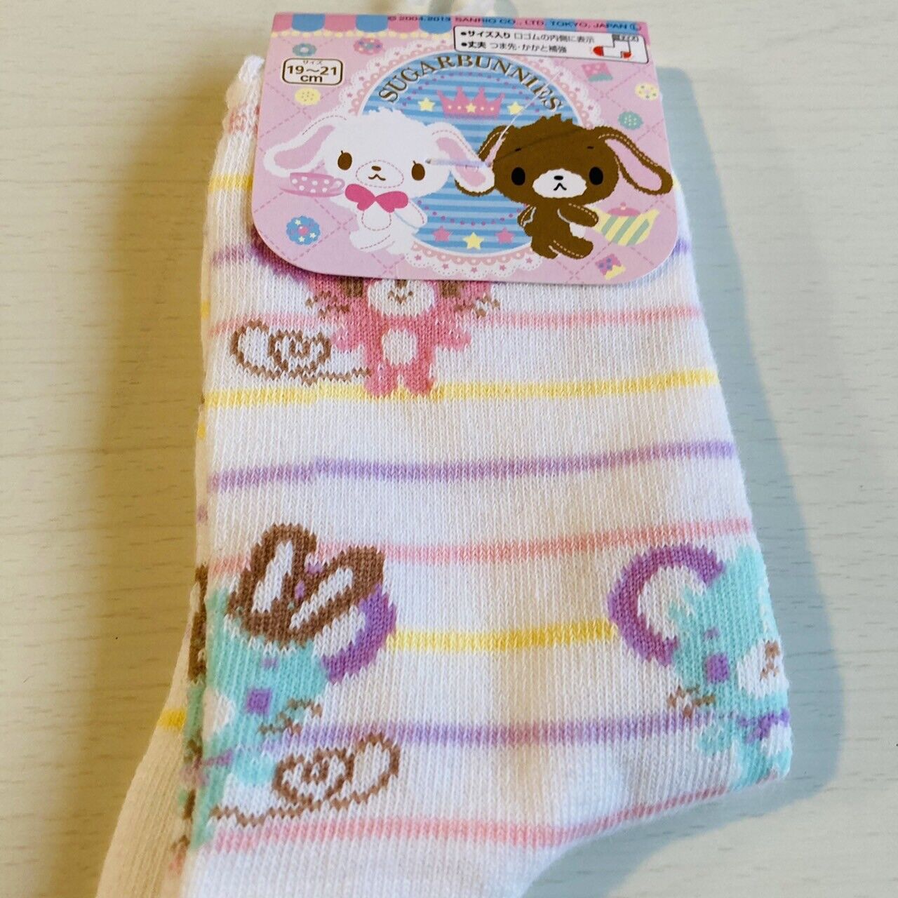 Sanrio Sugar Bunnies Socks Kids Child 19-21cm Clothing Kawaii Character