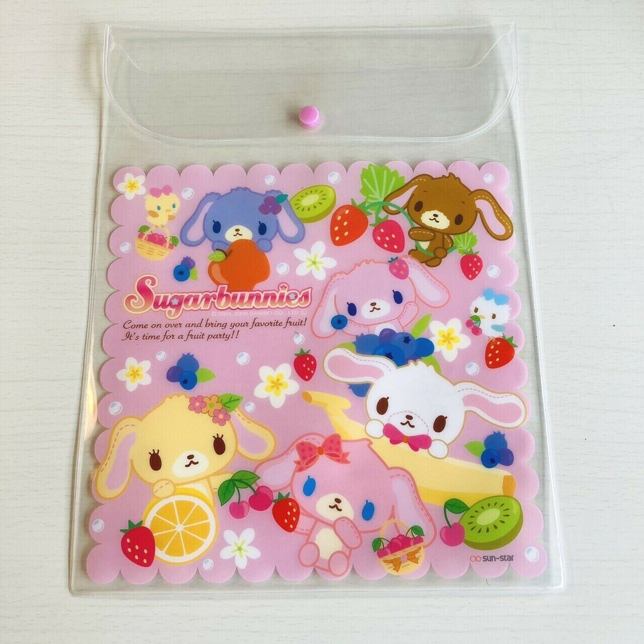 Sanrio Sugar Bunnies Folder File Stationery Shirousa Kurousa Kawaii Characters