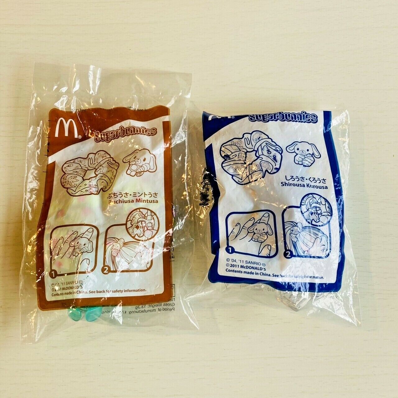 Sanrio Sugar Bunnies Scrunchie Scrunchy Hair Tie Macdonald's Happy Meal Set 2