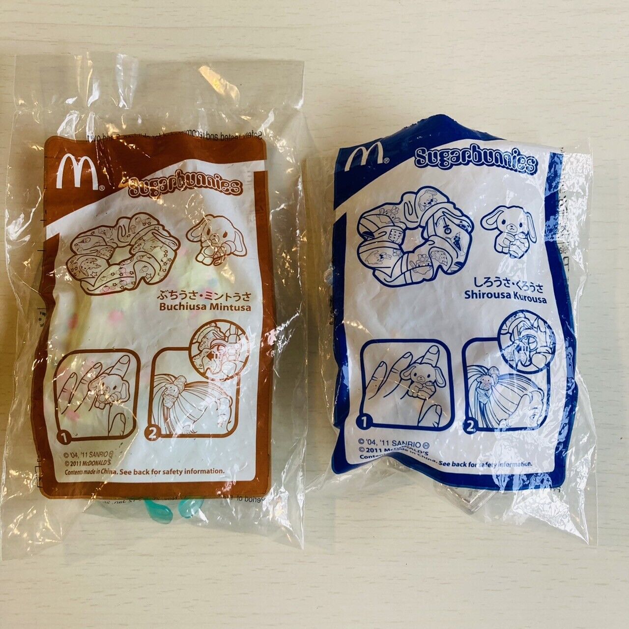 Sanrio Sugar Bunnies Scrunchie Scrunchy Hair Tie Macdonald's Happy Meal Set 2