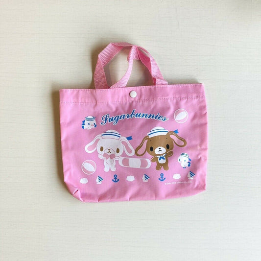 Sanrio Sugar Bunnies Tote Bag Shirousa Kurousa Pink RARE Characters Cute Kawaii