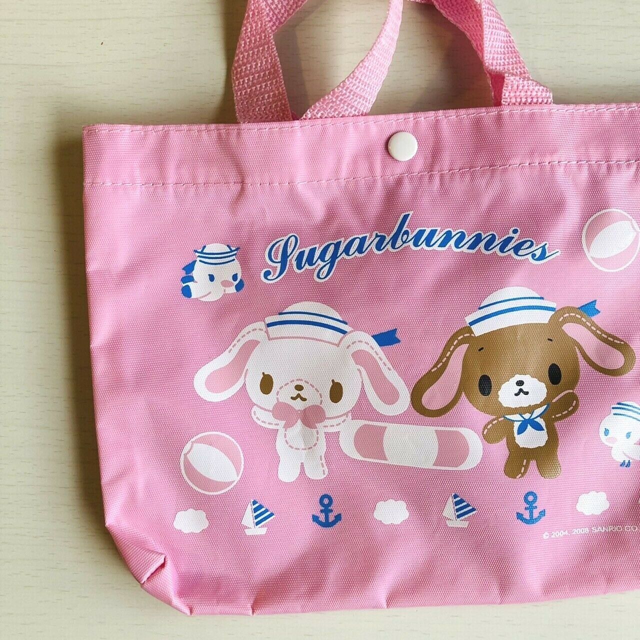 Sanrio Sugar Bunnies Tote Bag Shirousa Kurousa Pink RARE Characters Cute Kawaii