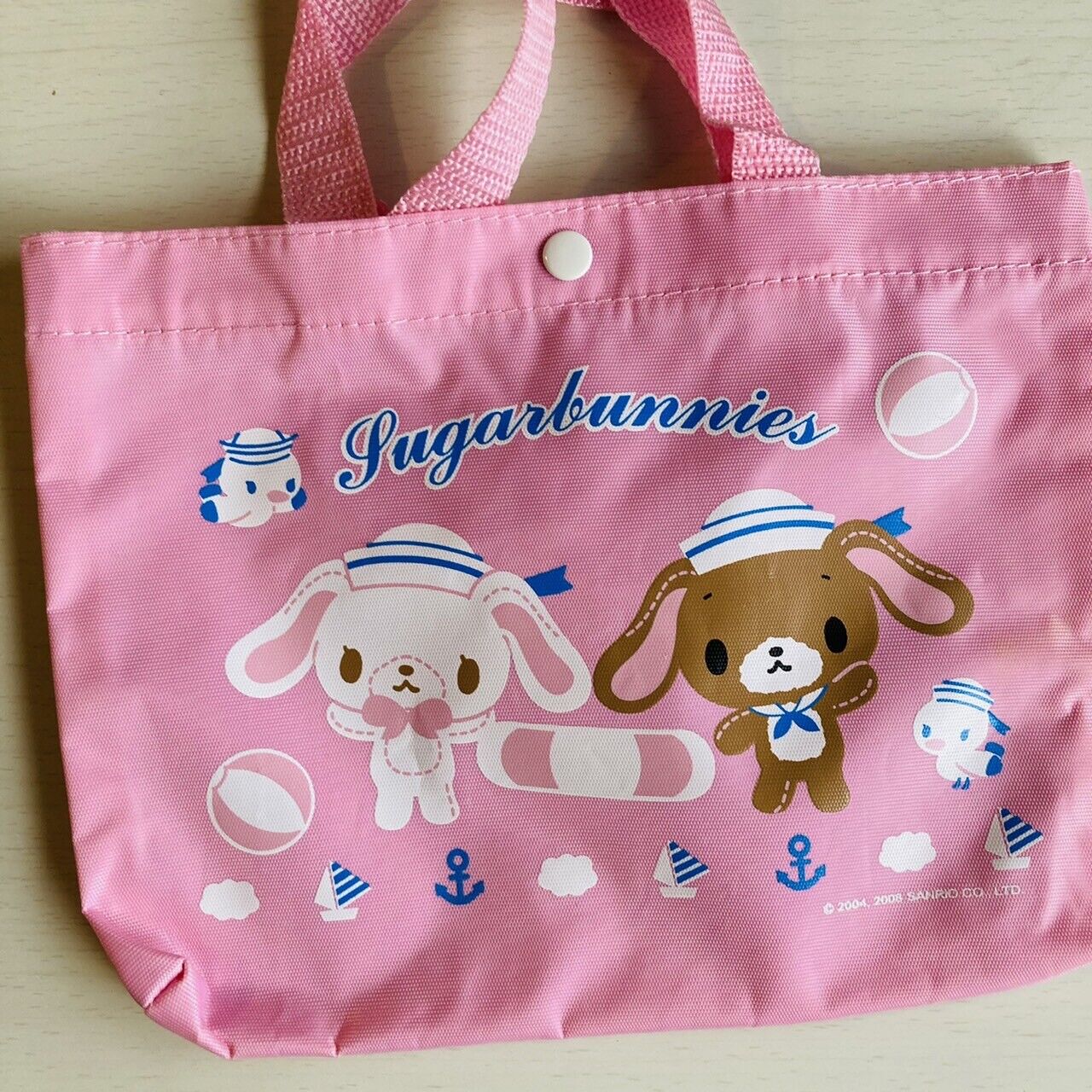 Sanrio Sugar Bunnies Tote Bag Shirousa Kurousa Pink RARE Characters Cute Kawaii