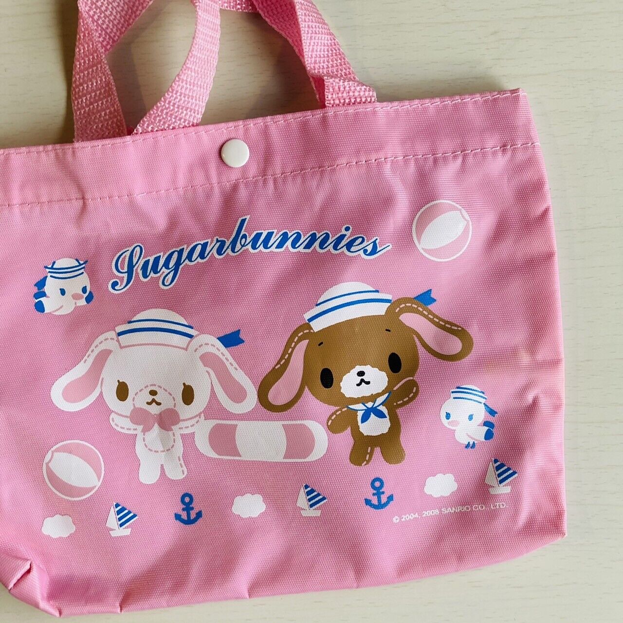 Sanrio Sugar Bunnies Tote Bag Shirousa Kurousa Pink RARE Characters Cute Kawaii