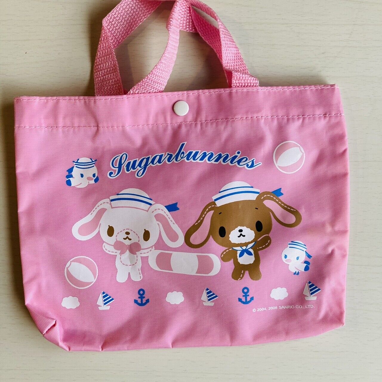 Sanrio Sugar Bunnies Tote Bag Shirousa Kurousa Pink RARE Characters Cute Kawaii