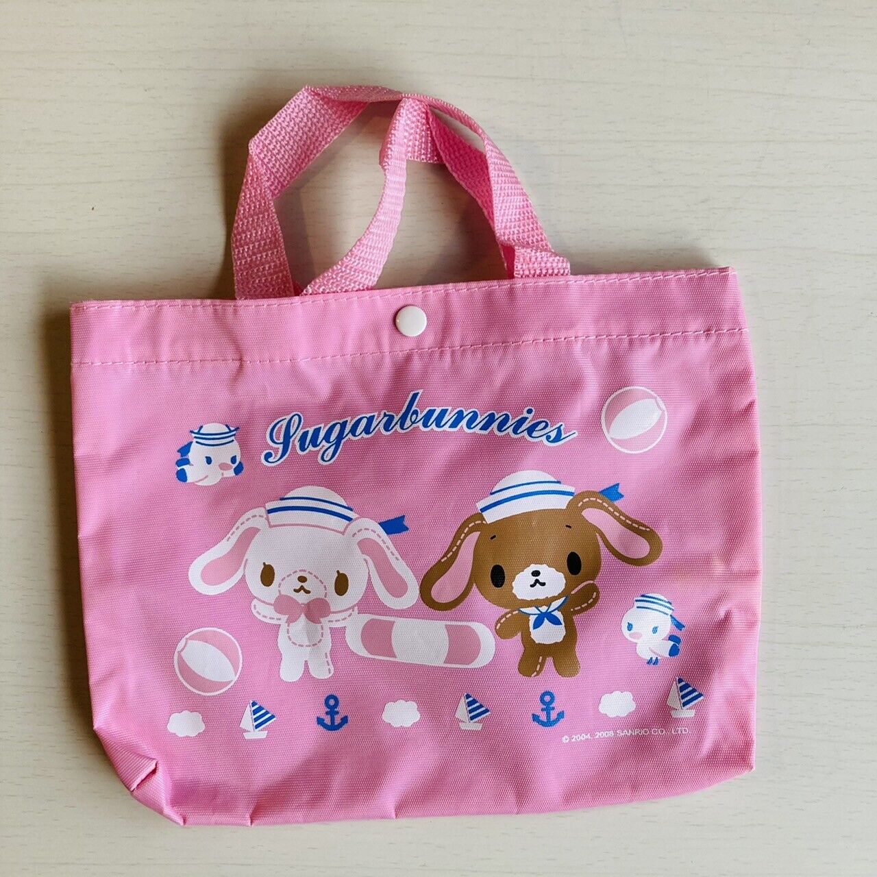 Sanrio Sugar Bunnies Tote Bag Shirousa Kurousa Pink RARE Characters Cute Kawaii