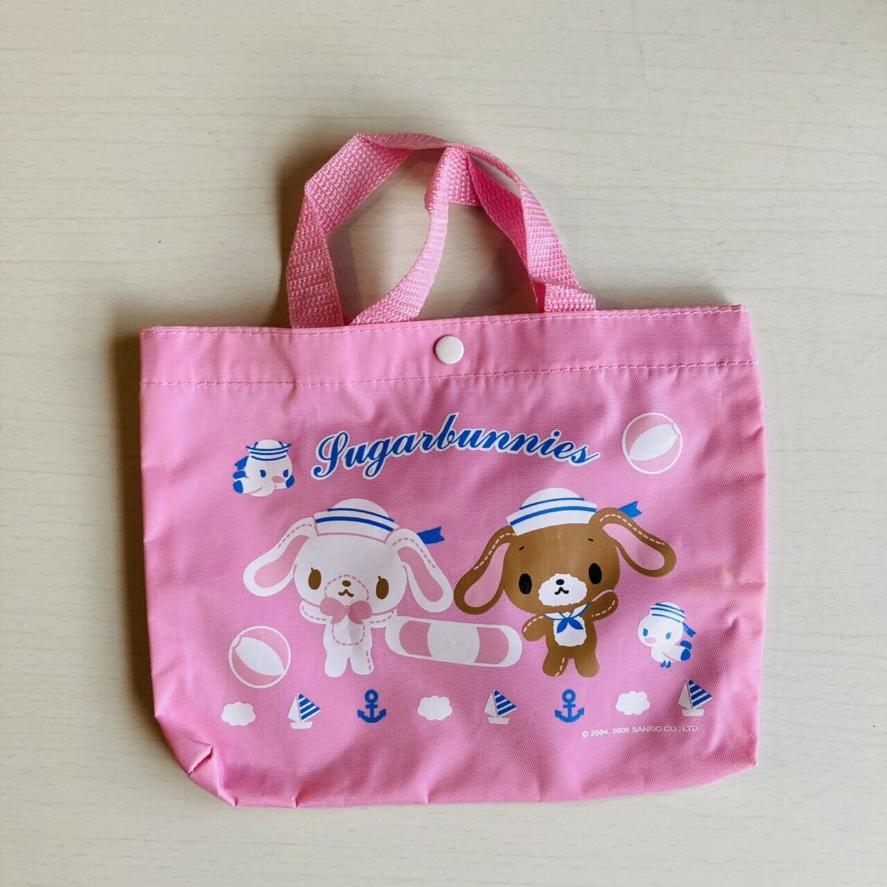 Sanrio Sugar Bunnies Tote Bag Shirousa Kurousa Pink RARE Characters Cute Kawaii