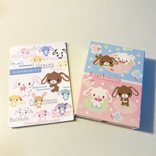 Sanrio Sugar Bunnies Memo Pad Notepad Box Set Stationery Shirousa Kurousa Kawaii