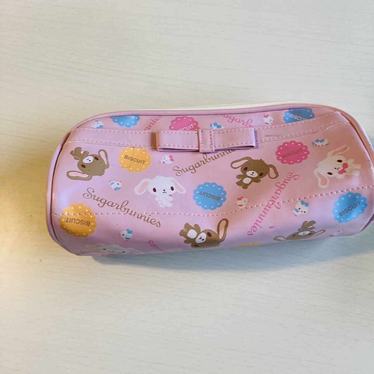 Sanrio Sugar Bunnies Pencil Case Stationery Shirousa Kurousa Biscuit Pink Kawaii