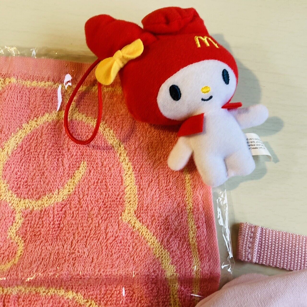 Sanrio My Melody Backpack Rucksack Bag Towel Handkerchief Keyring Soft Toy 3 Set