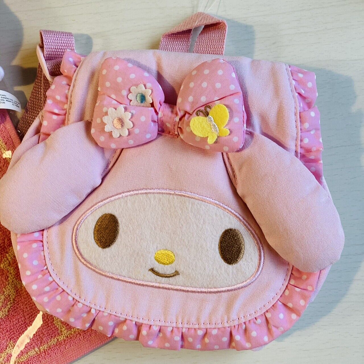 Sanrio My Melody Backpack Rucksack Bag Towel Handkerchief Keyring Soft Toy 3 Set