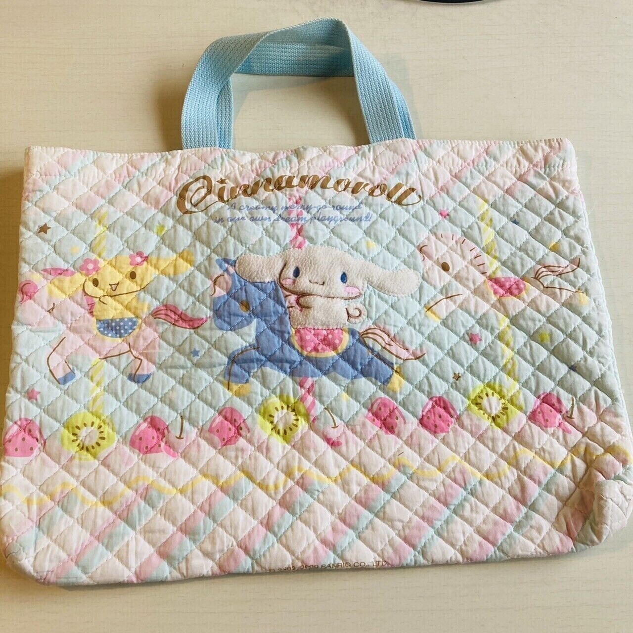 Sanrio Cinnamonroll Tote Bag Kids Baby Light Blue Pink Kawaii Characters RARE