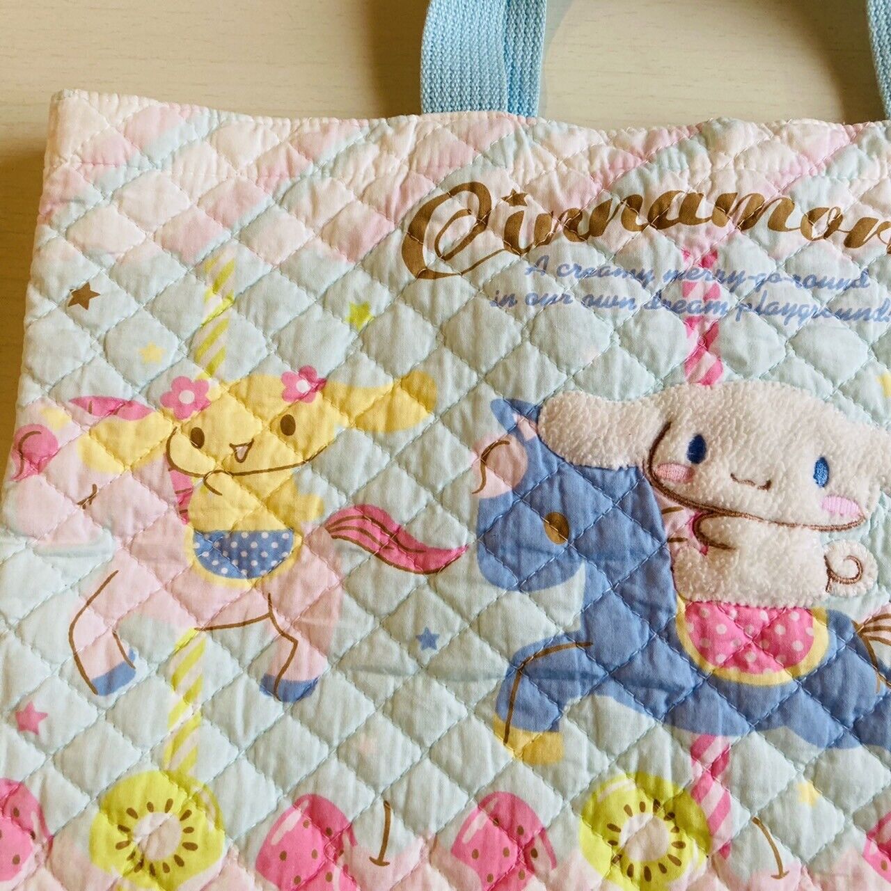 Sanrio Cinnamonroll Tote Bag Kids Baby Light Blue Pink Kawaii Characters RARE