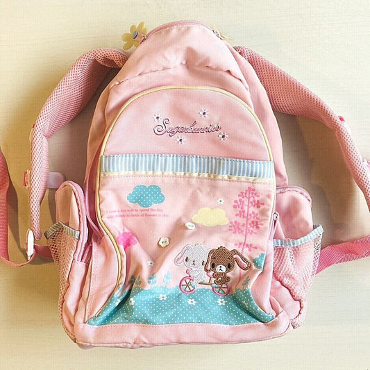 Sanrio Sugar Bunnies Backpack Rucksack Bag School Kids Pink Characters Very Rare