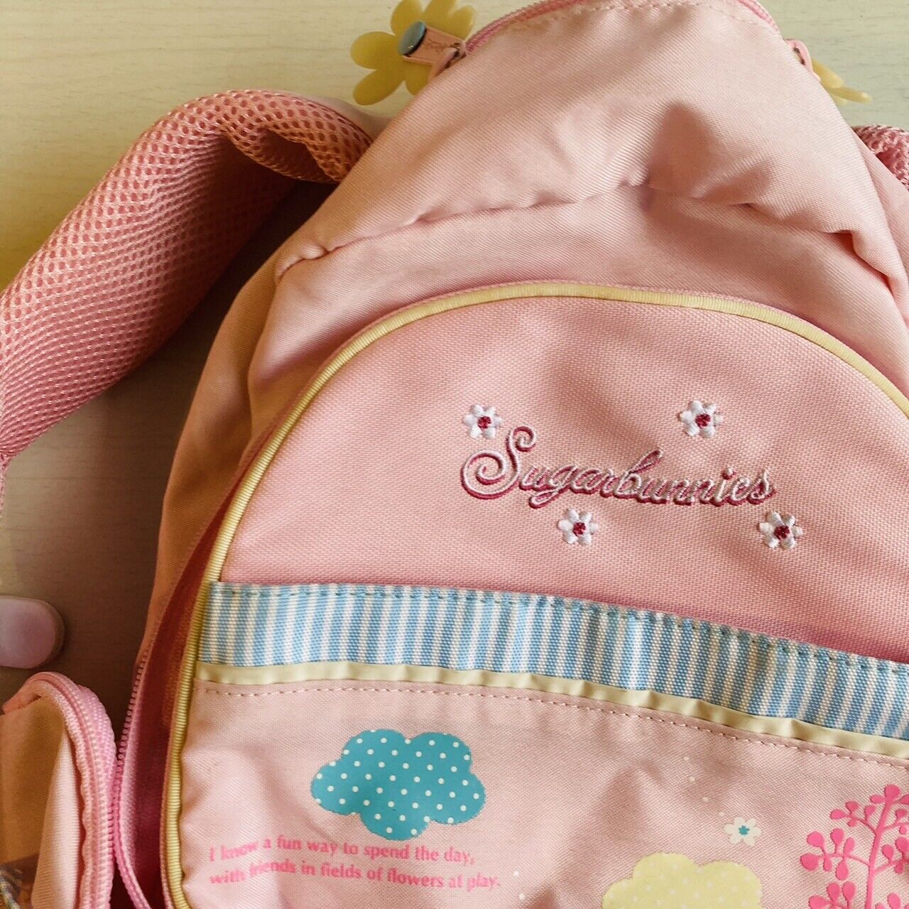 Sanrio Sugar Bunnies Backpack Rucksack Bag School Kids Pink Characters Very Rare