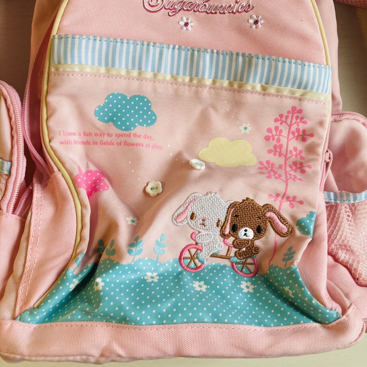 Sanrio Sugar Bunnies Backpack Rucksack Bag School Kids Pink Characters Very Rare