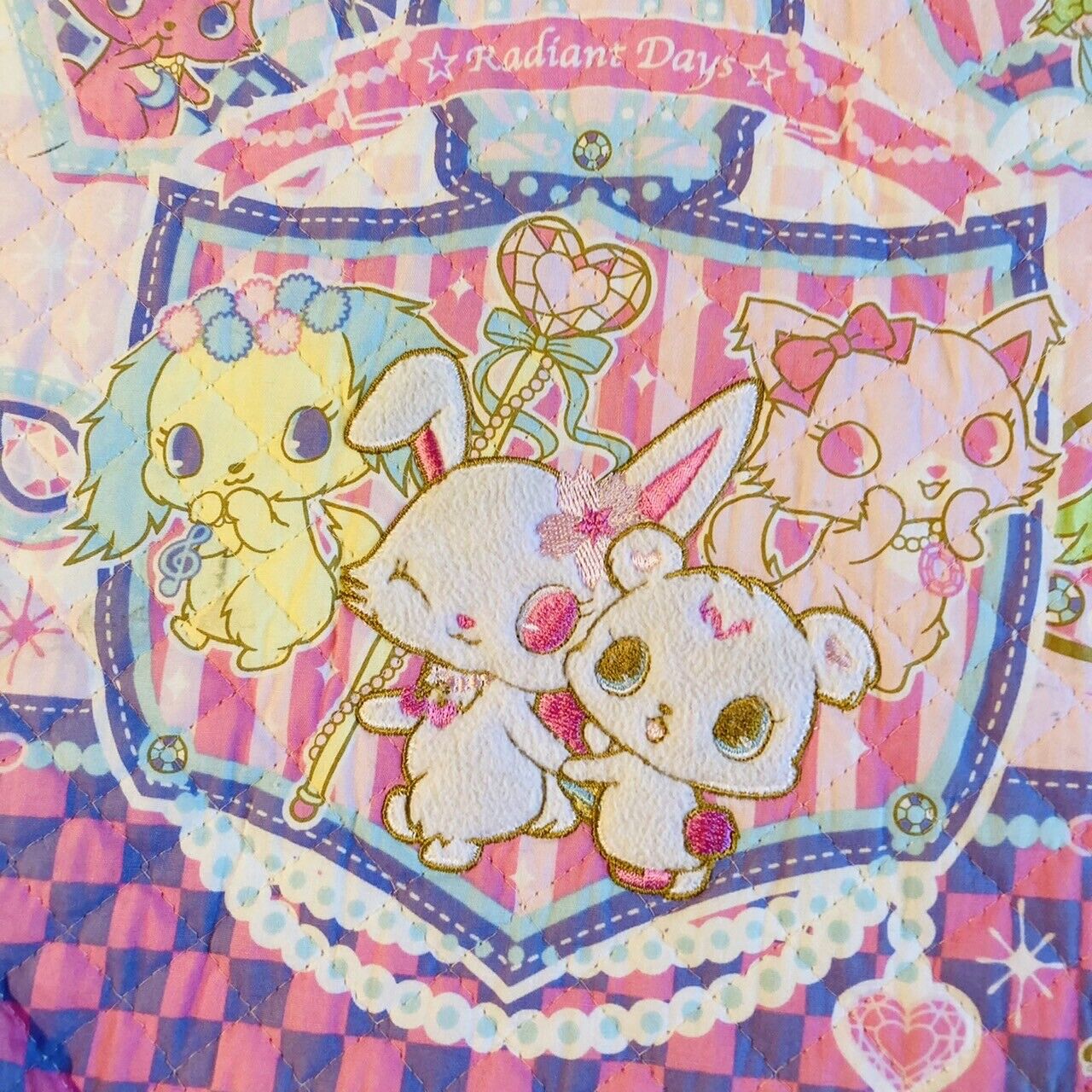 Sanrio Jewelpet Tote Bag School Lesson Pink RARE Characters Cute Lovely Kawaii