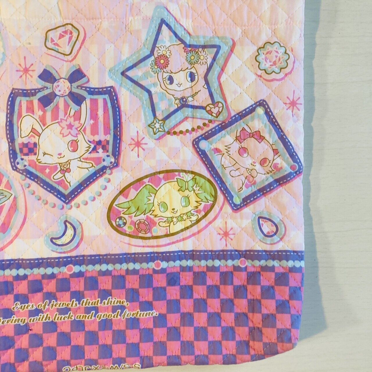 Sanrio Jewelpet Tote Bag School Lesson Pink RARE Characters Cute Lovely Kawaii