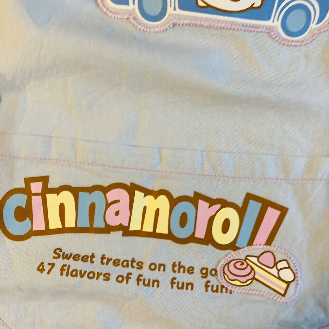 Sanrio Cinnamonroll Smock Apron Long Sleeves Kids Light Blue Play Cooking Kawai