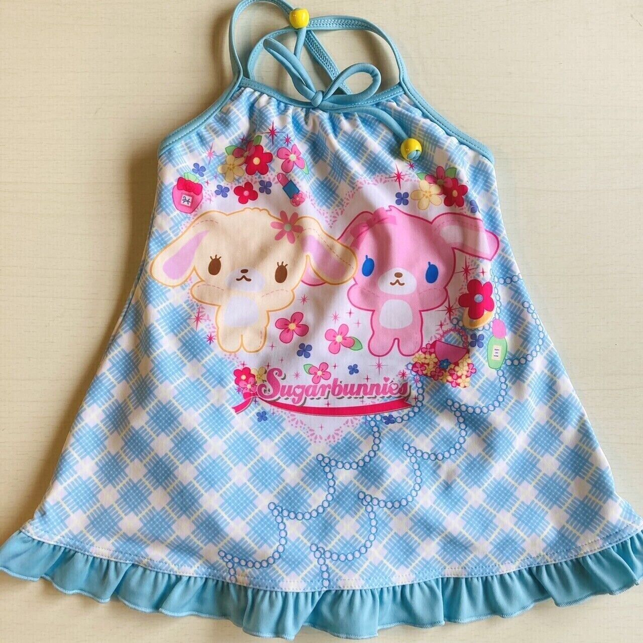 Sanrio Sugar Bunnies Swimsuit Swimwear Plaid Check Pattern 100cm Kids Character