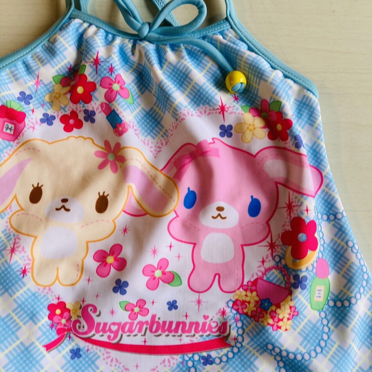 Sanrio Sugar Bunnies Swimsuit Swimwear Plaid Check Pattern 100cm Kids Character