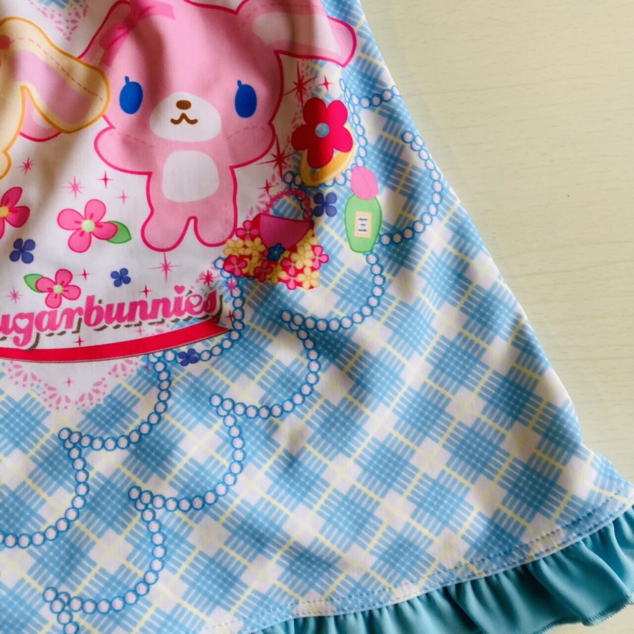 Sanrio Sugar Bunnies Swimsuit Swimwear Plaid Check Pattern 100cm Kids Character