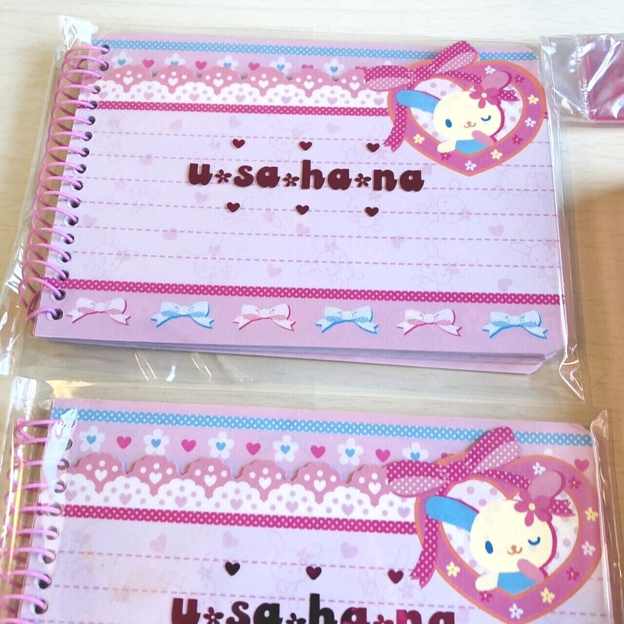 Sanrio Usahana Memo Pad Notepad Ruler Case Set Stationery Pink Kawaii Character