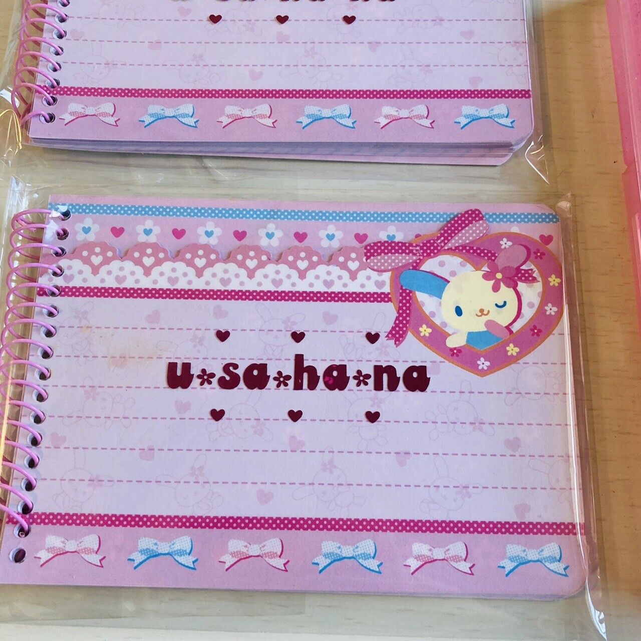 Sanrio Usahana Memo Pad Notepad Ruler Case Set Stationery Pink Kawaii Character