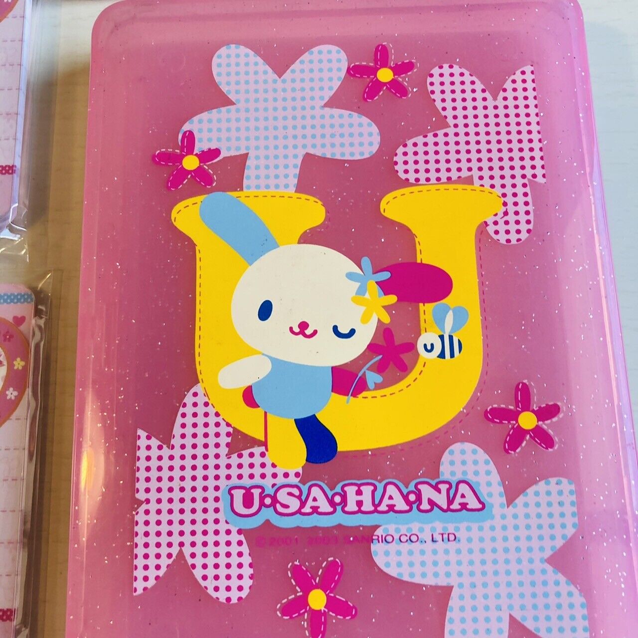 Sanrio Usahana Memo Pad Notepad Ruler Case Set Stationery Pink Kawaii Character