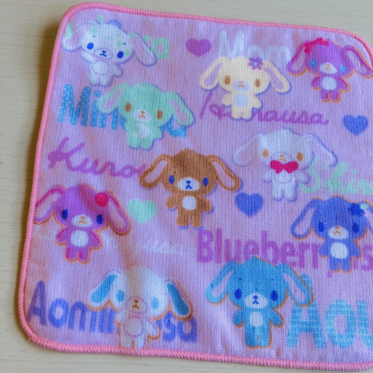 Sanrio Sugar Bunnies Sugarbunnies Handkerchief Pink Characters Kawaii Lovely