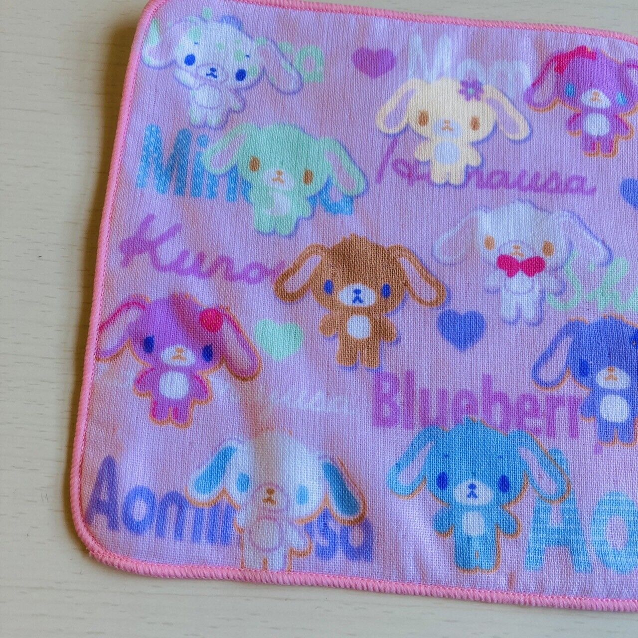 Sanrio Sugar Bunnies Sugarbunnies Handkerchief Pink Characters Kawaii Lovely