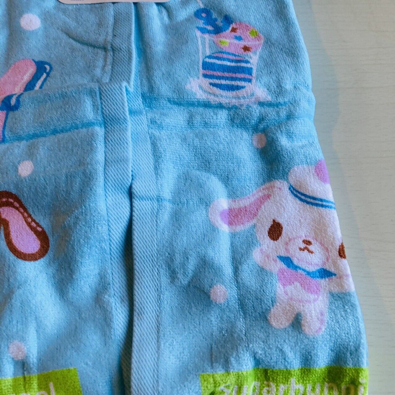 Sanrio Sugar Bunnies Hooded Towel Blue Swimming Beach Summer Characters Rare