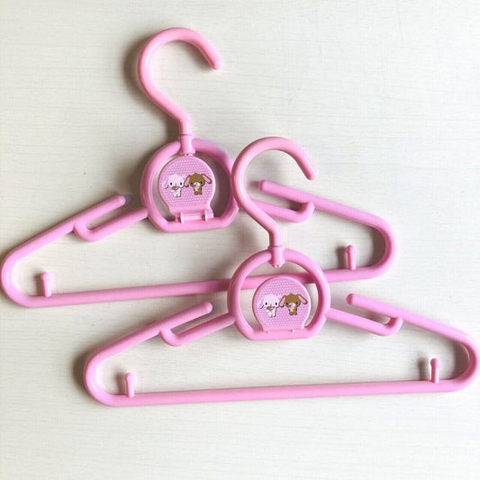 Sanrio Sugar Bunnies Clothes Hanger Coat Hanger 2 Set Shirousa Kurousa Pink Rare