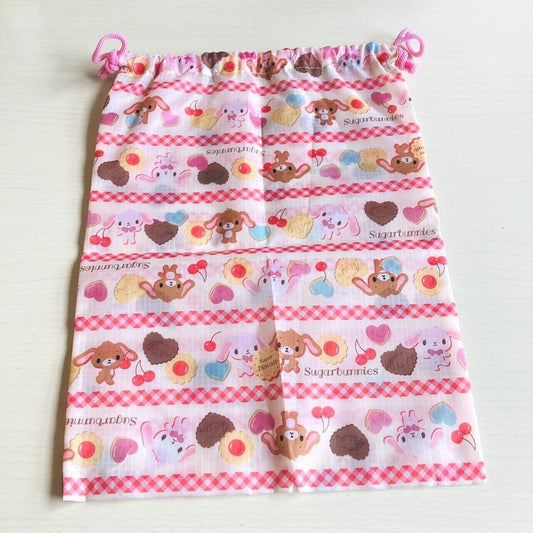 Sanrio Sugar Bunnies Drawstring Bag Kids Shirousa Kurosa Pink Sugarbunnies Sweet