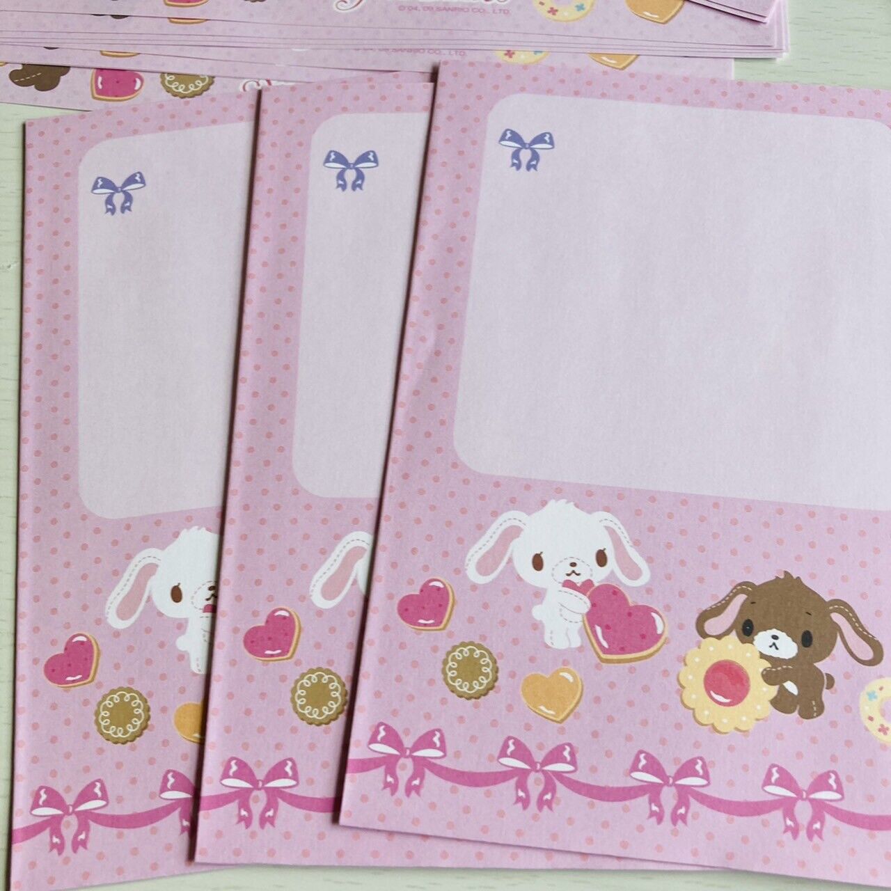 Sanrio Sugar Bunnies Letter Writing Envelope Stickers Set Stationery Pink Kawaii