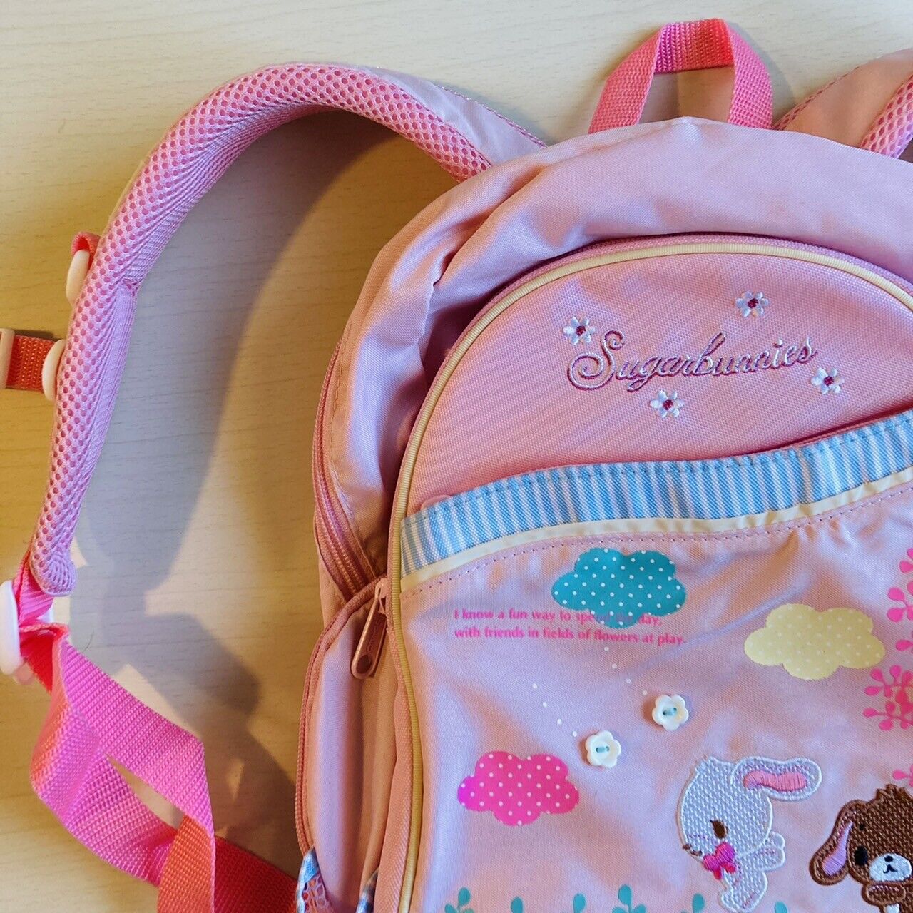 Sanrio Sugar Bunnies Backpack Rucksack Bag School Rabbit Pink Characters Rare