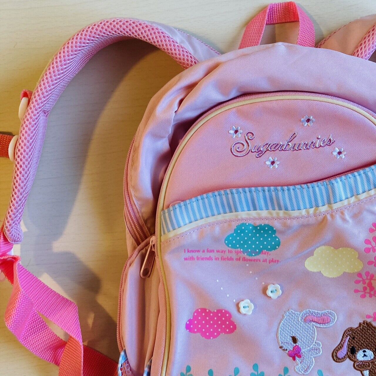 Sanrio Sugar Bunnies Backpack Rucksack Bag School Rabbit Pink Characters Rare