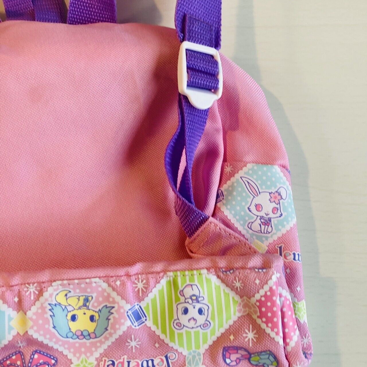 Sanrio Jewelpet Rucksack Backpack Bag Pink Purple Kids Anime Character Kawaii