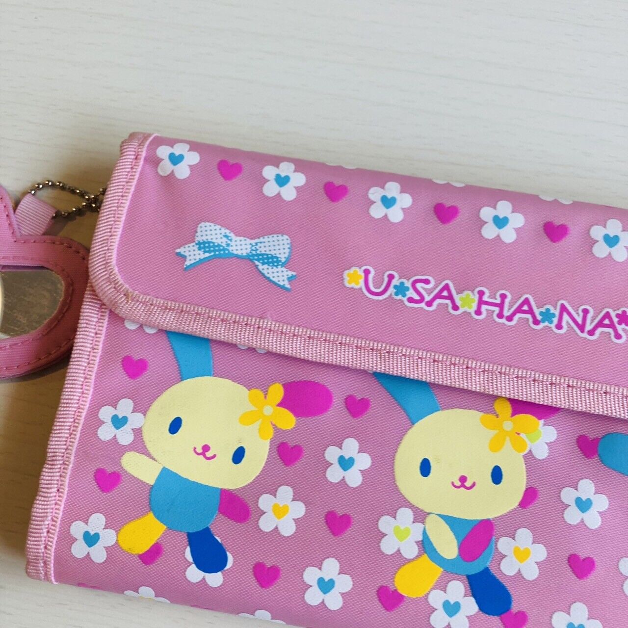 Sanrio Usahana Long Wallet Purse Pink Rabbit Flower Heart Character Kawaii Rare