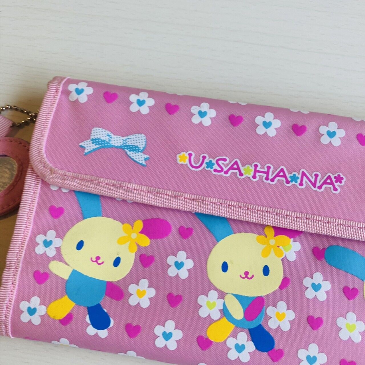 Sanrio Usahana Long Wallet Purse Pink Rabbit Flower Heart Character Kawaii Rare