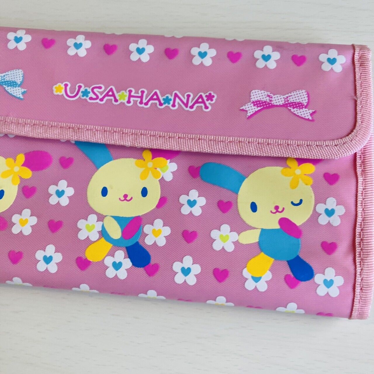 Sanrio Usahana Long Wallet Purse Pink Rabbit Flower Heart Character Kawaii Rare