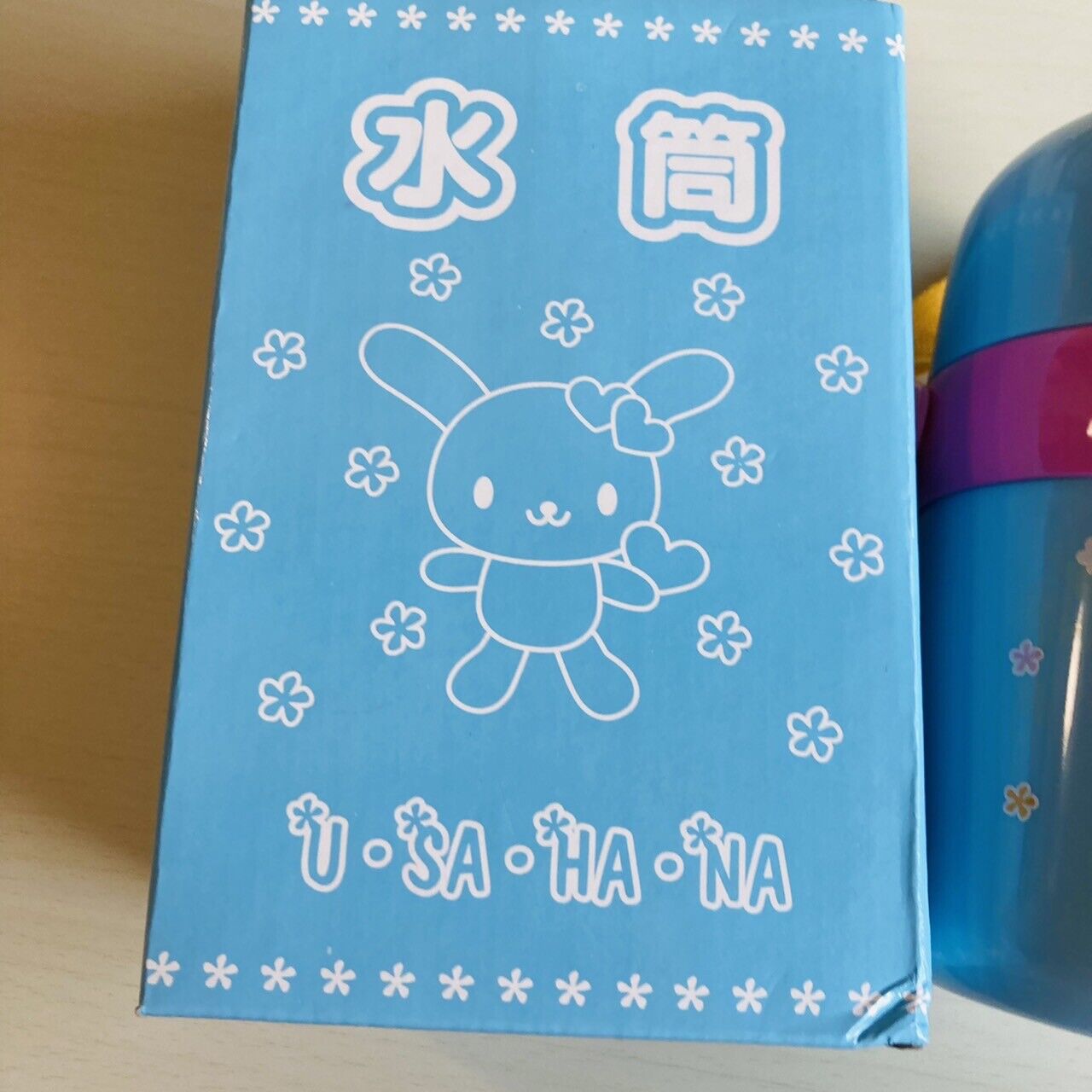 Sanrio Usahana Water Bottle Tumbler 380ml Light Blue Rabbit Character Kawaii