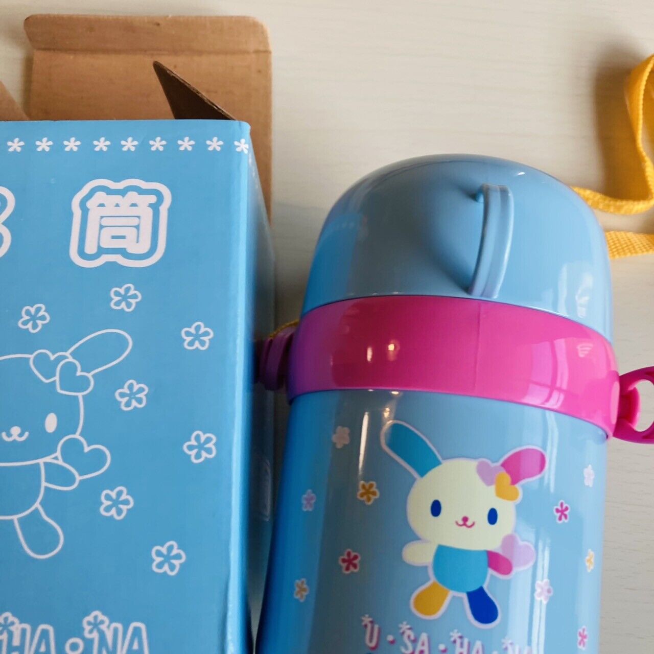 Sanrio Usahana Water Bottle Tumbler 380ml Light Blue Rabbit Character Kawaii