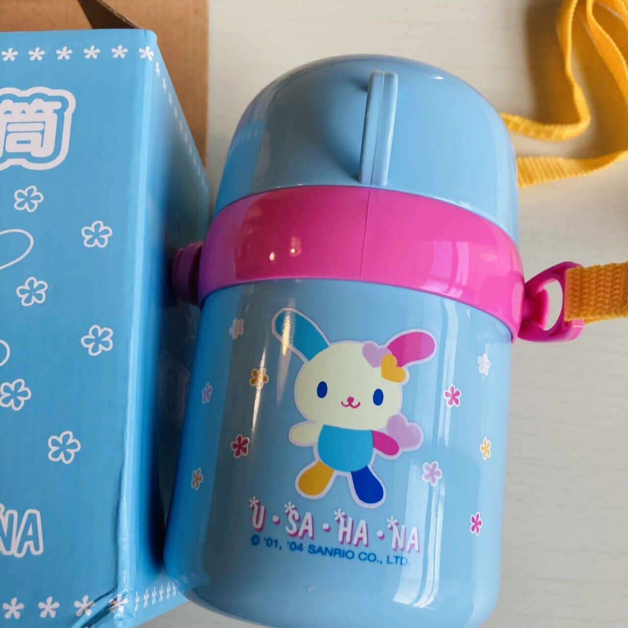 Sanrio Usahana Water Bottle Tumbler 380ml Light Blue Rabbit Character Kawaii