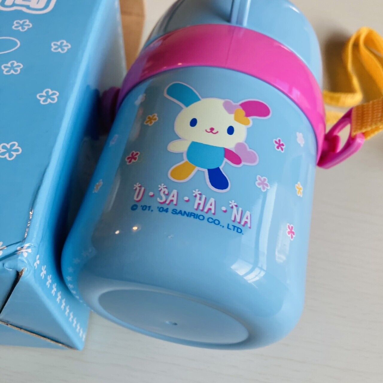 Sanrio Usahana Water Bottle Tumbler 380ml Light Blue Rabbit Character Kawaii