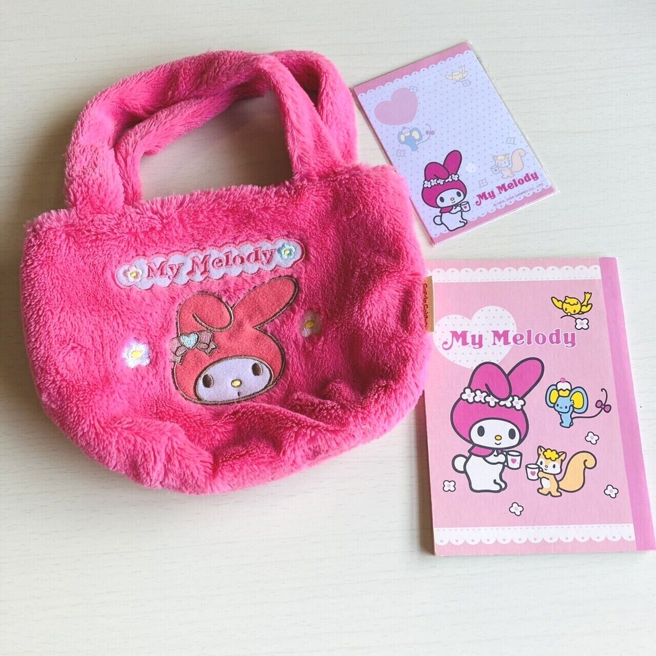 Sanrio My Melody Tote Bag Memo pad Notebook Set Stationery Pink Characters Rare