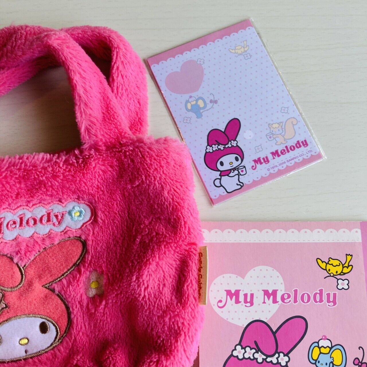 Sanrio My Melody Tote Bag Memo pad Notebook Set Stationery Pink Characters Rare